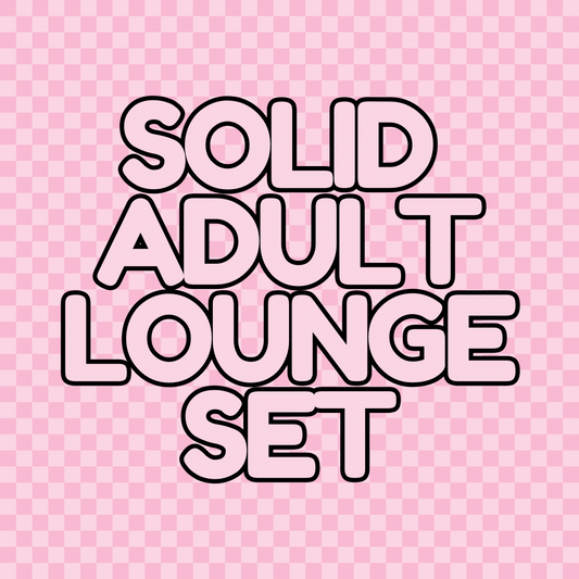 Solid Adult Lounge Set