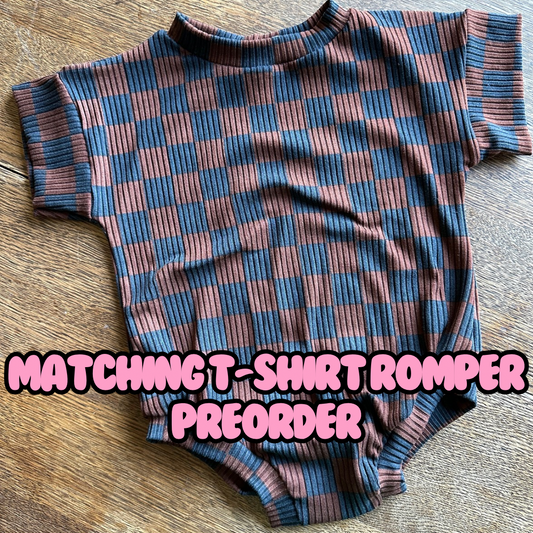 Matching T-shirt Romper PREORDER