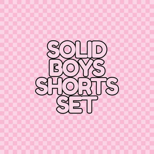 Solid Boys Shorts Set
