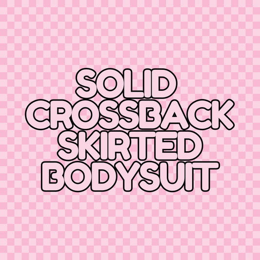 Solid Crossback Skirted Bodysuit