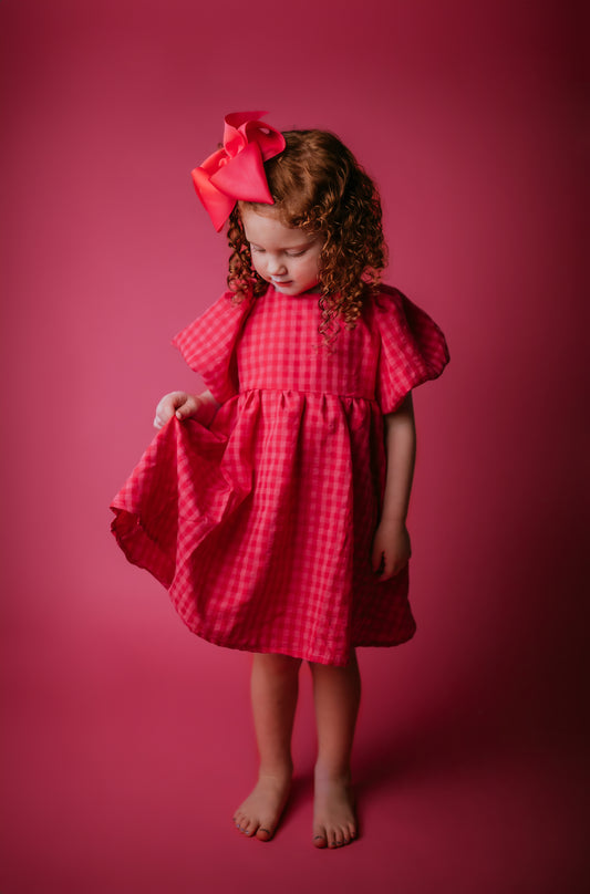 Pink Checkered Play-date Dress
