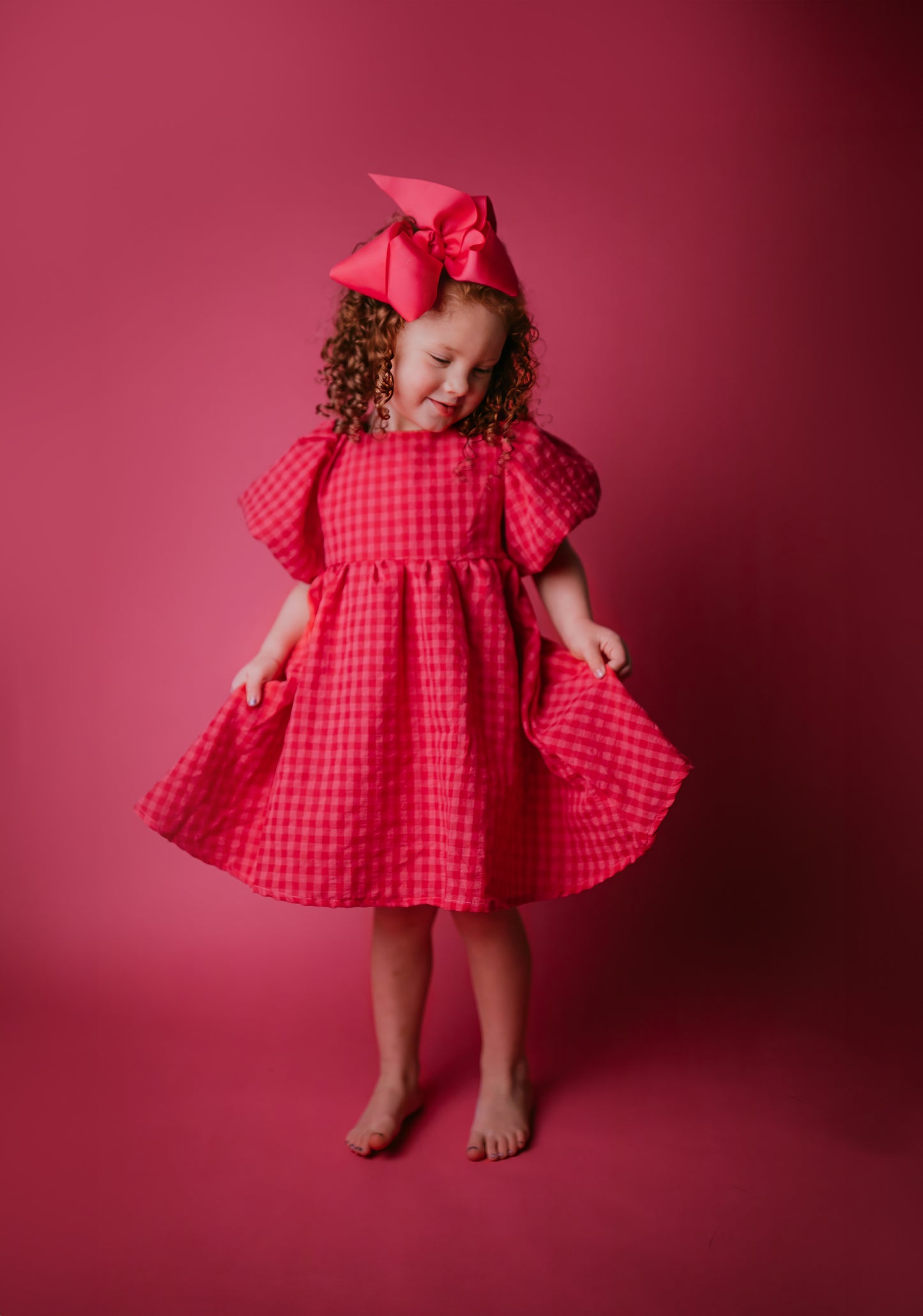 Pink Checkered Play-date Dress